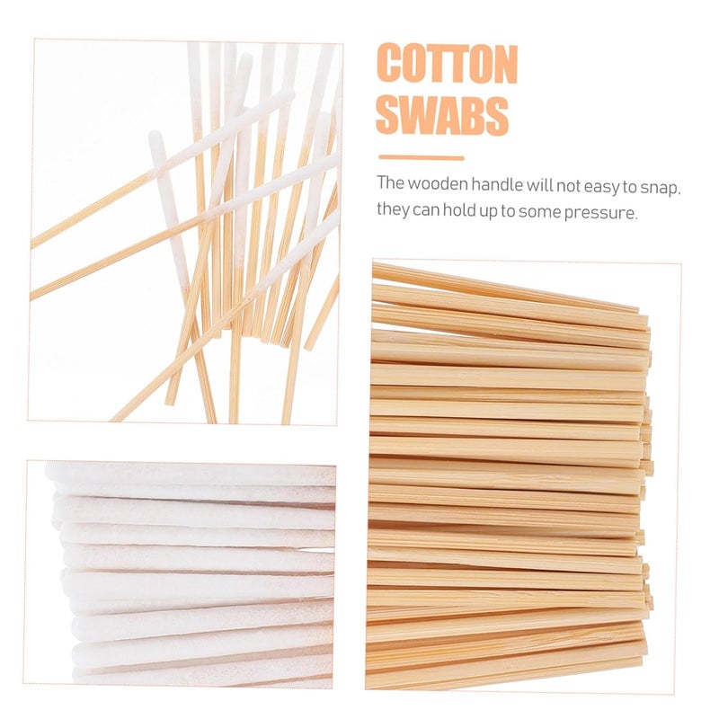 300 Pcs Bamboo Cotton Swabs Pointed Tips For Makeup Personal Care And Spa - Image 5